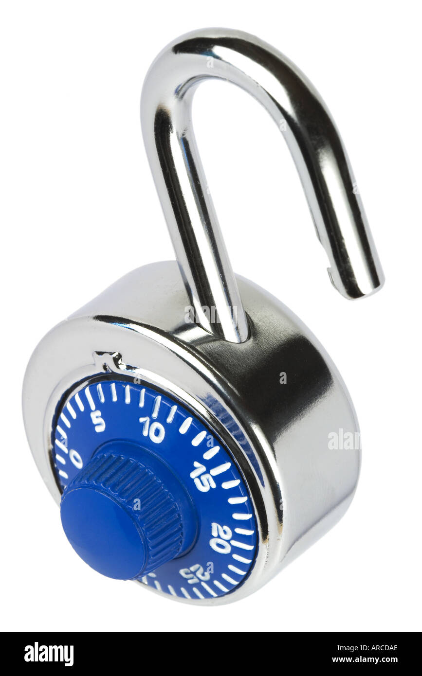 Combination lock for zipper on a suitcase Stock Photo - Alamy