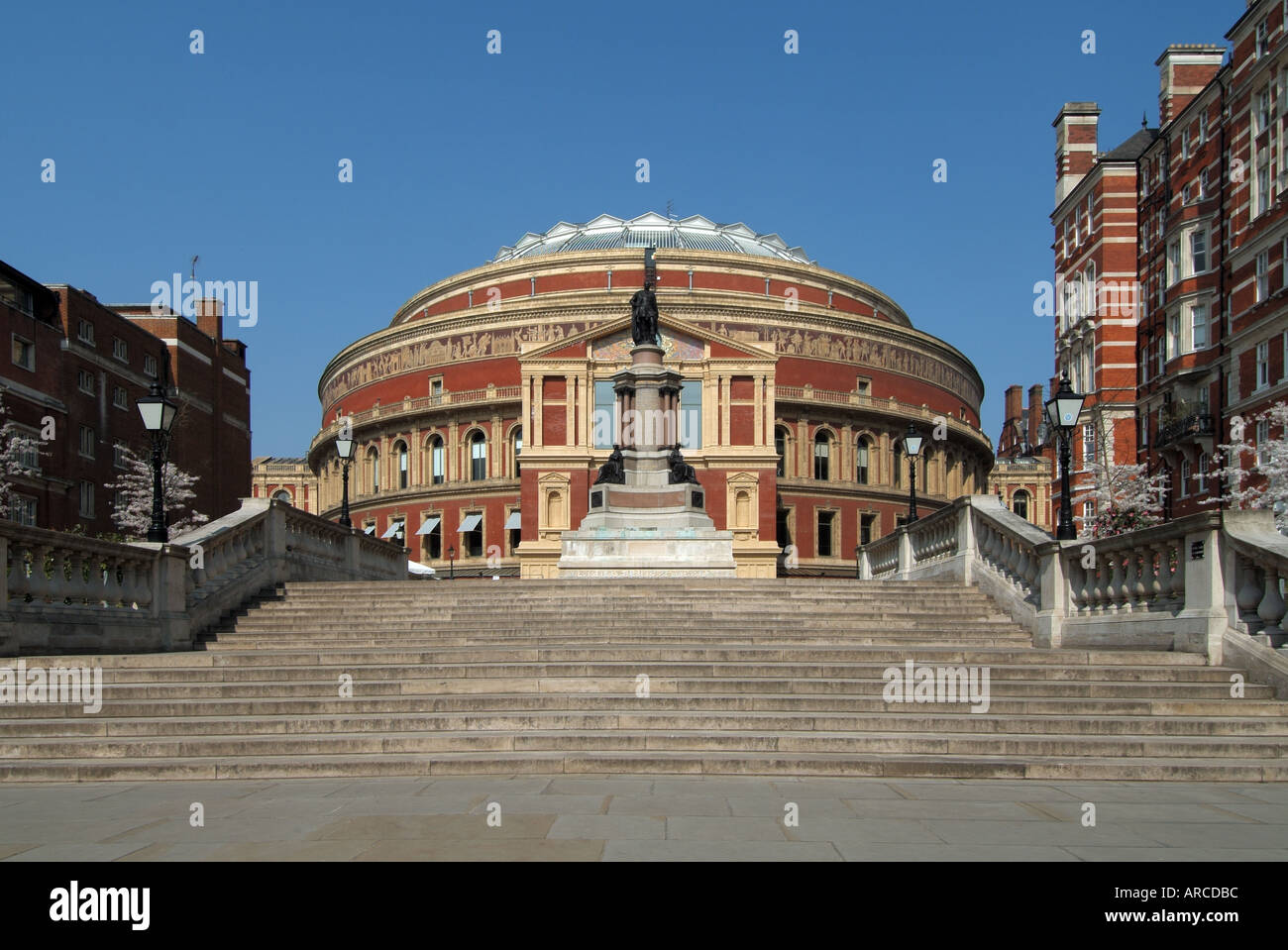 Royal Albert Hall seen from Prince Consort Road Stock Photo Alamy