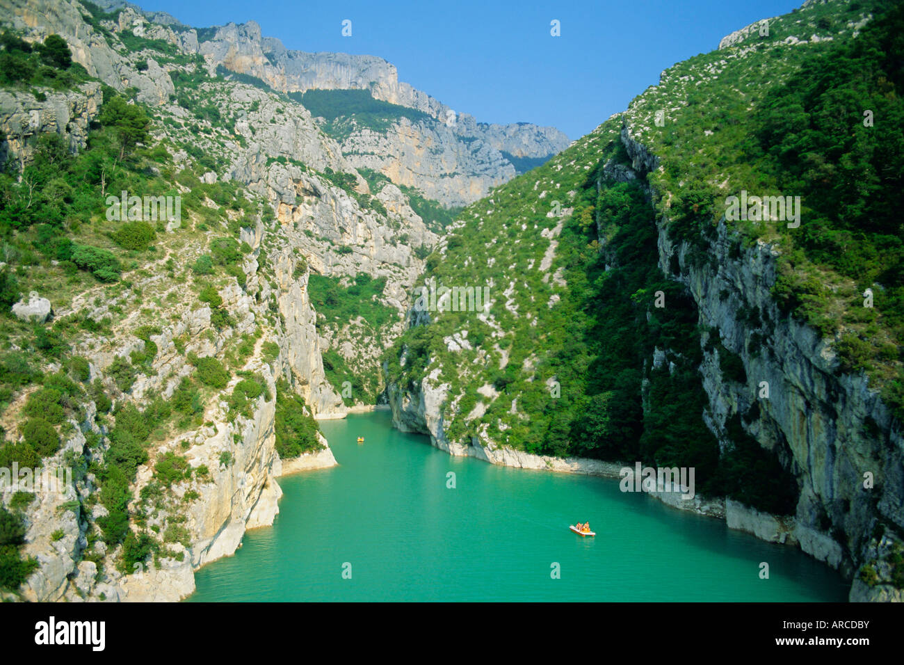 Small boats in the river, Grand Canyon du Verdon du Verdon), AlpesdeHaute Provence