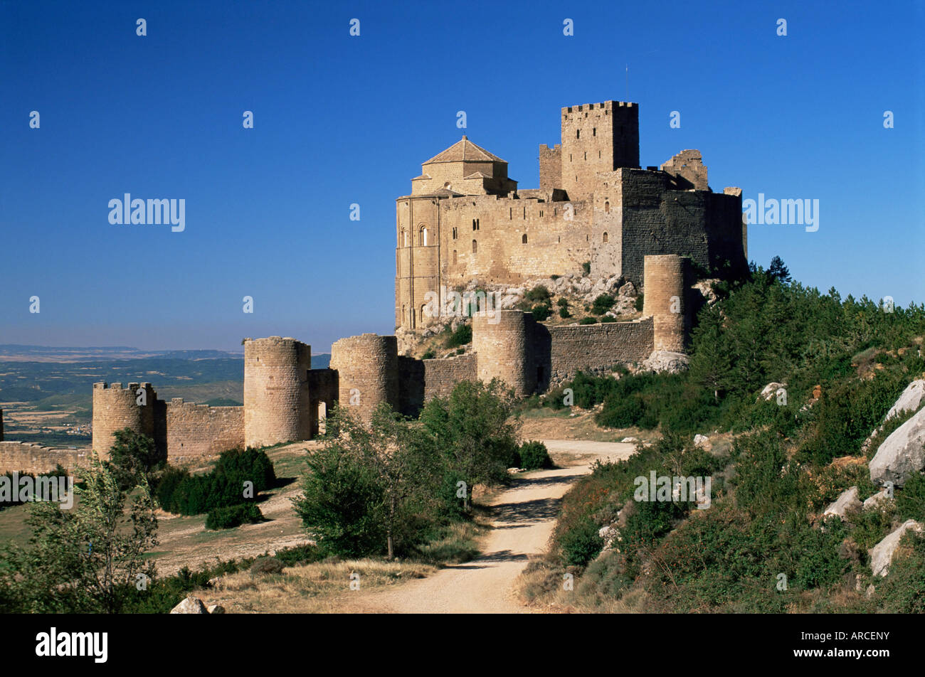 Castillo De Loarre Loarre Huesca Aragon Spain Europe Stock Photo 