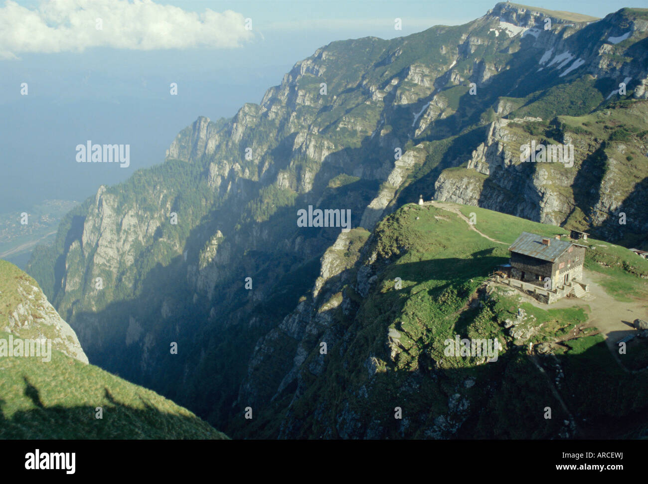 Cabana Caraiman, Bucegi Mountains, Transylvania, Romania, Europe Stock Photo