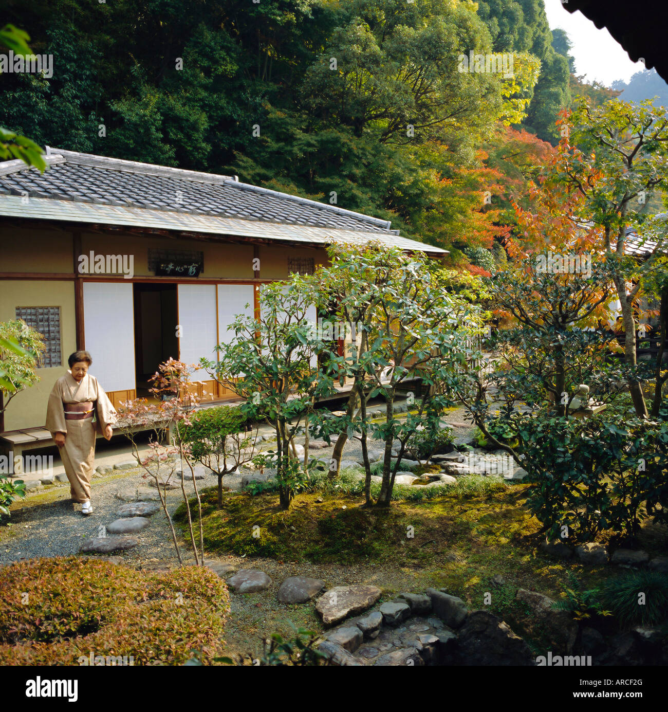 Tea ceremony house, Nanzen-ji Temple, Rinzai Zen garden, Kyoto, Japan Stock Photo
