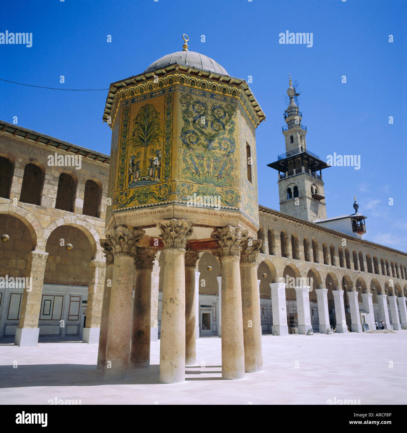 Omayyad Mosque, Treasury covered in mosaic, Damascus, Syria, Middle East Stock Photo