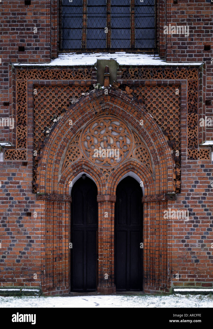 Tangermunde St Stephan Portal Im Nordlichen Querhaus Stock