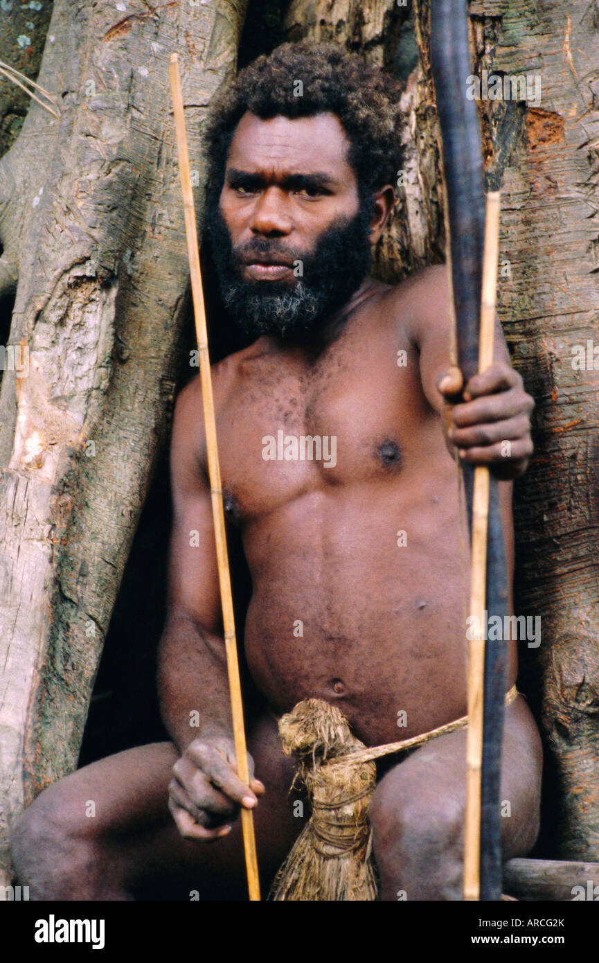 Tanna man, Tanna Island, Vanuatu, Melanesia, Pacific Islands Stock Photo