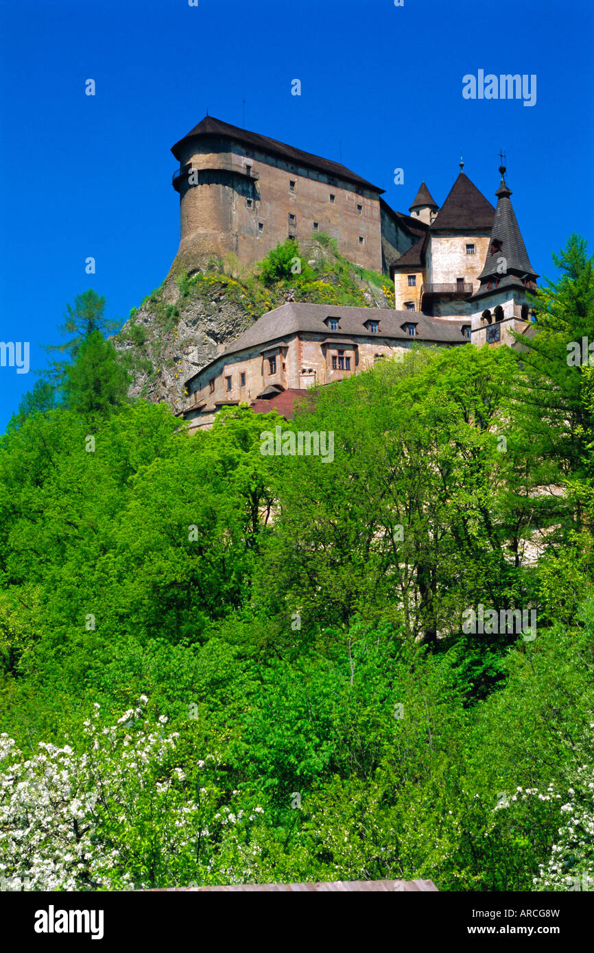 Orava Castle, Orava Valley, Slovakia, Europe Stock Photo