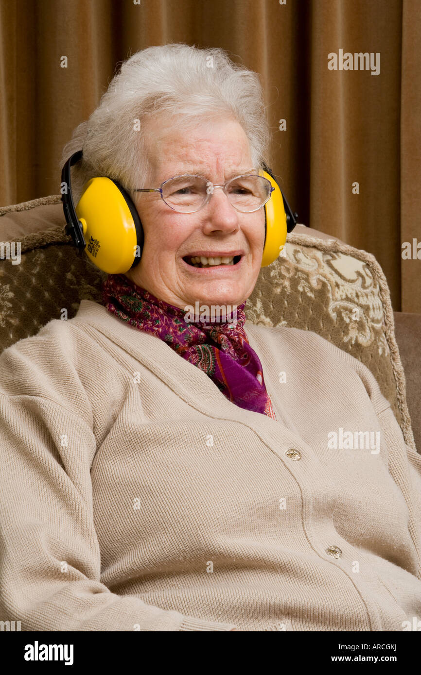 Lady wearing ear defenders hires stock photography and images Alamy