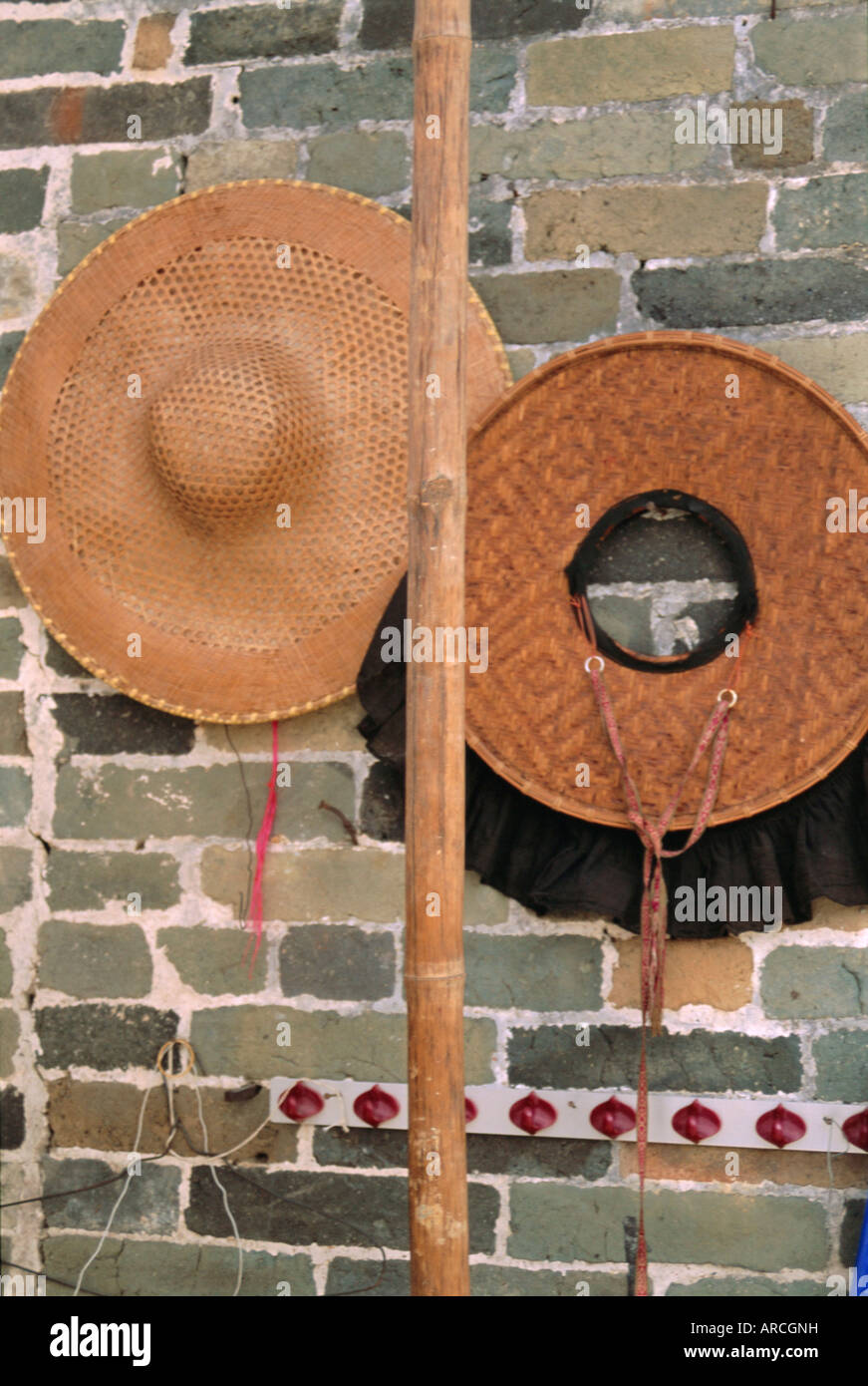 Samfoo straw hats, Hakka women's hats, Kam Tin, New Territories, Hong ...