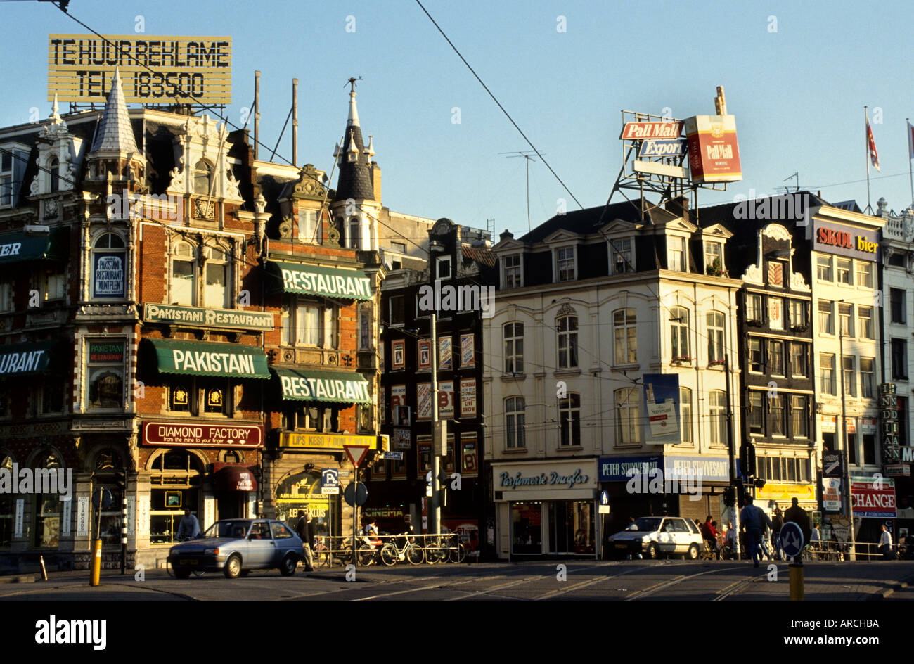 Amsterdam vijzelstraat reguliers breestraat netherlands hires stock