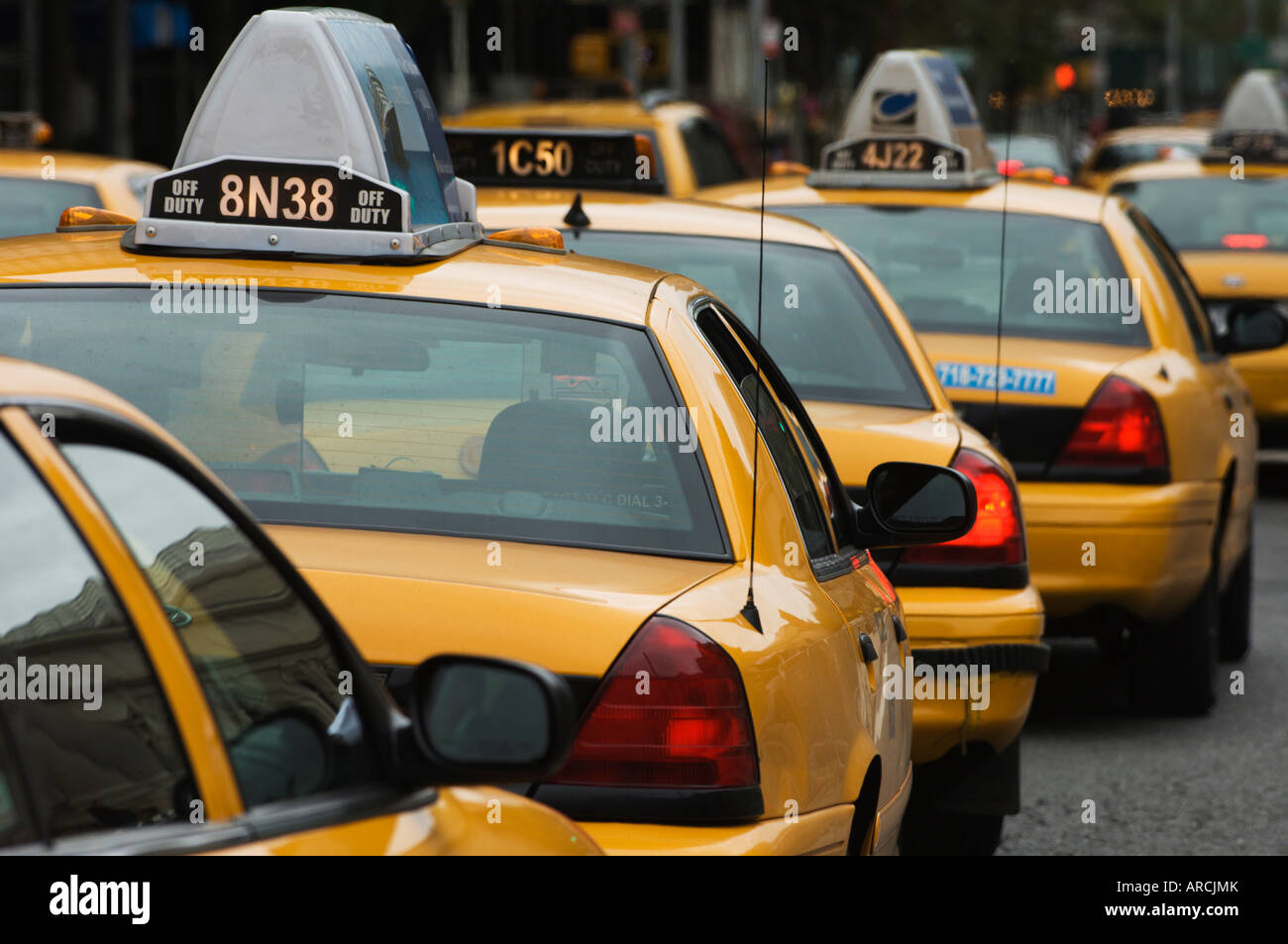 Taxi cabs, Manhattan, New York City, New York, United States of America, North America Stock Photo