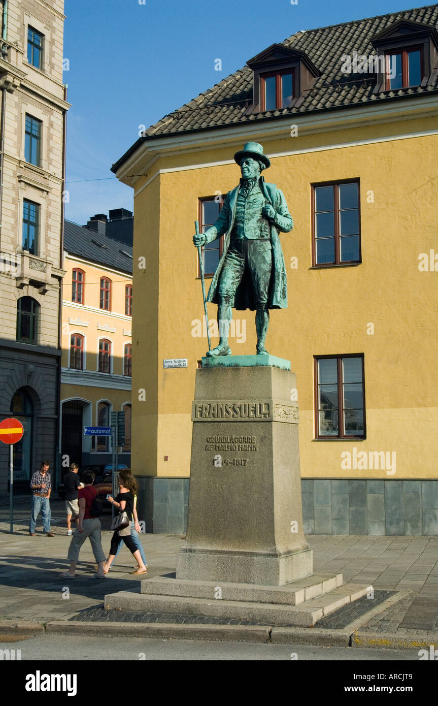 A proud figure in bronze of the harbour builder of Malmo Sweden - Frans ...