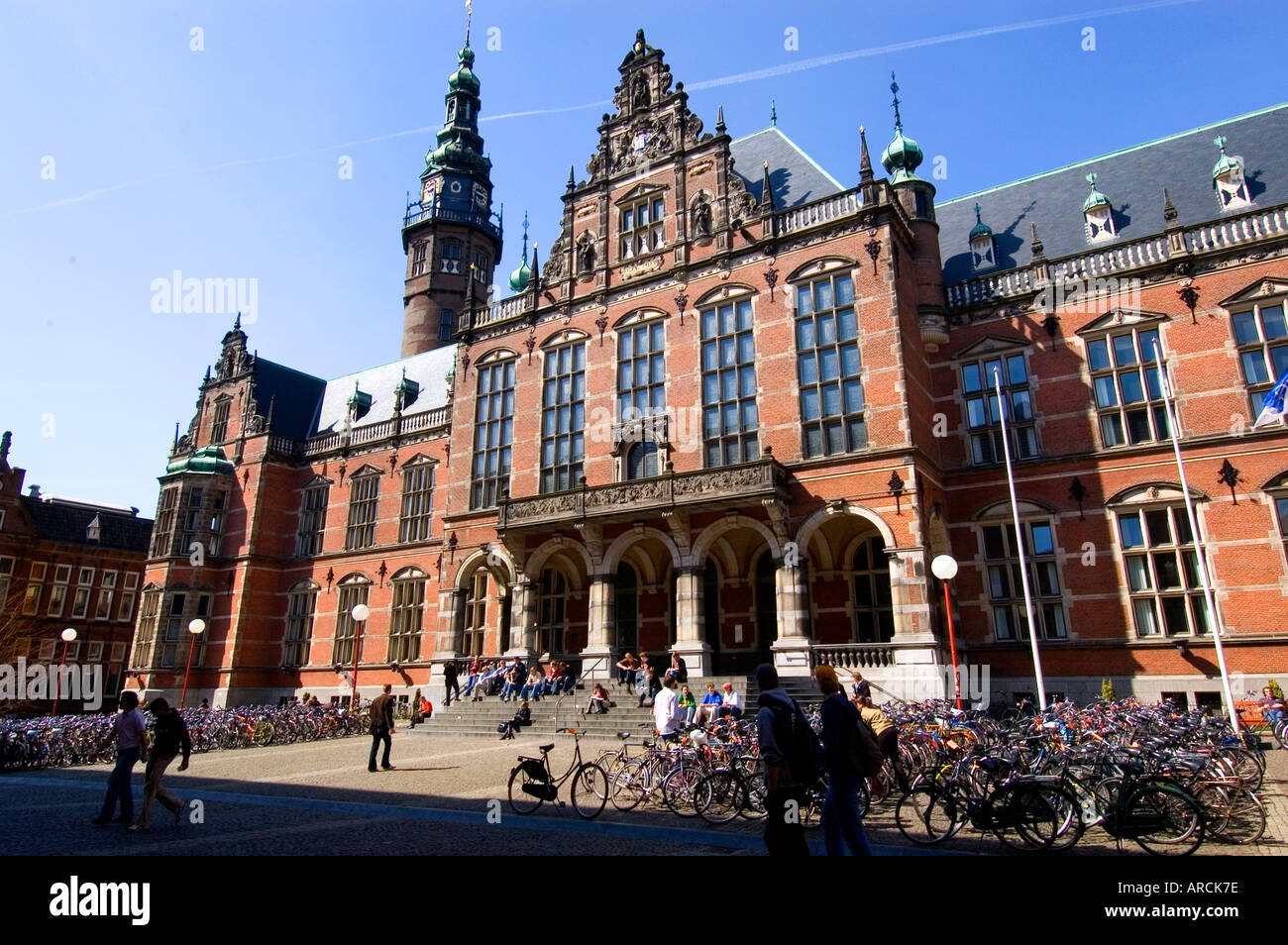 Groningen university students Student  Netherlands Stock Photo