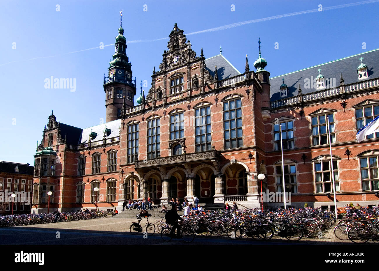 Groningen university students Student  Netherlands Stock Photo