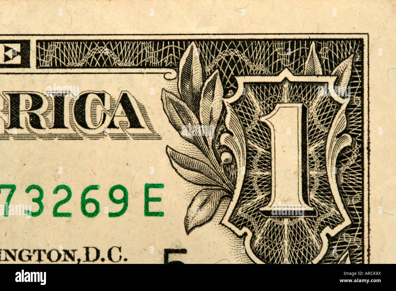 Macro image of a dollar Stock Photo