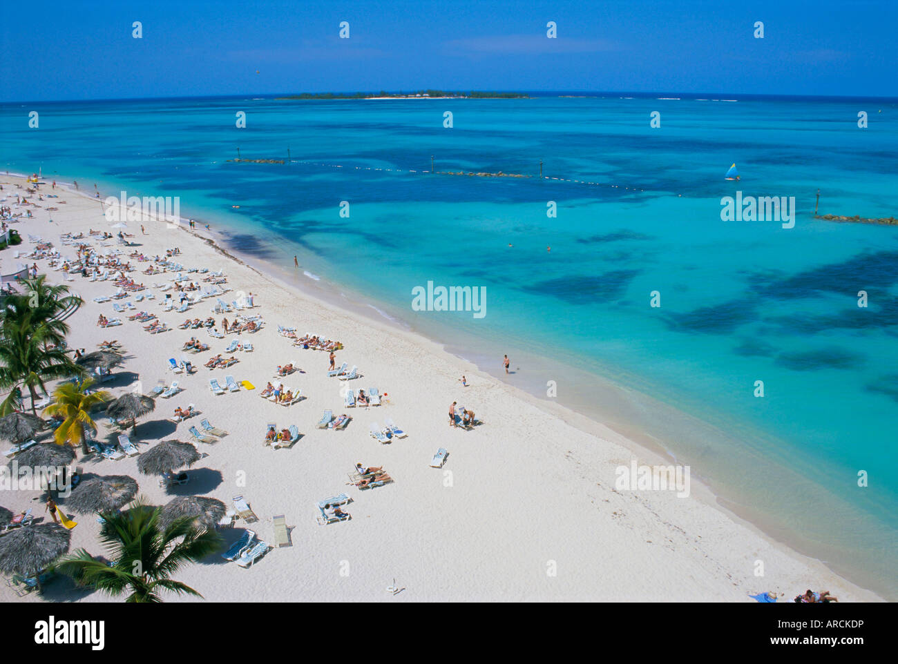 Cable Beach, Nassau, Bahamas, West Indies, Central America Stock Photo