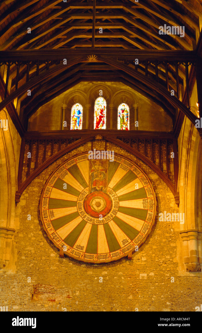 King Arthur's Round Table hanging in the Great Hall, Winchester