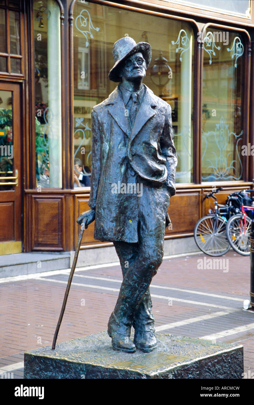 Statue of James Joyce, Dublin, County Dublin, Ireland, Eire Stock Photo