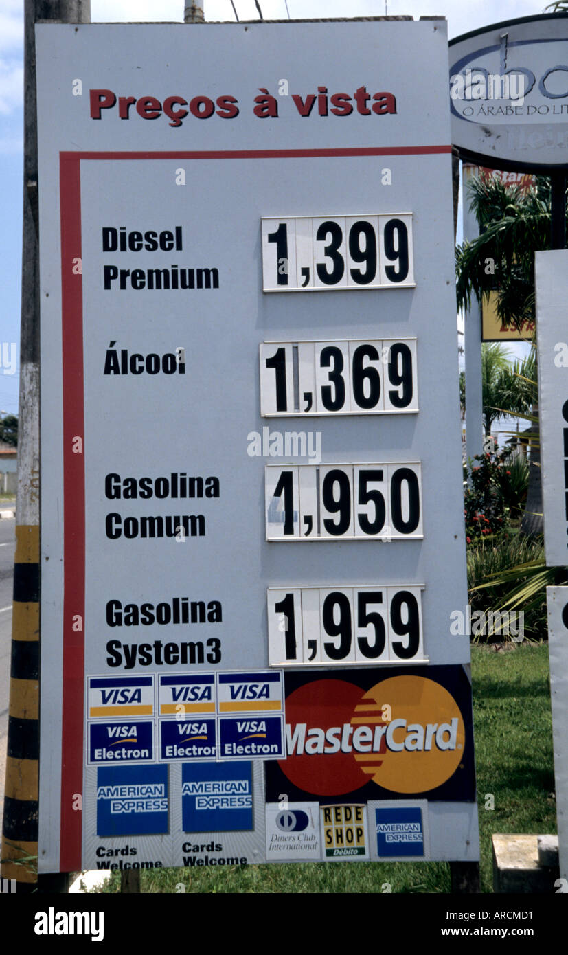 filling Gas station petrol alcohol pump Brasil Brazil Stock Photo Alamy