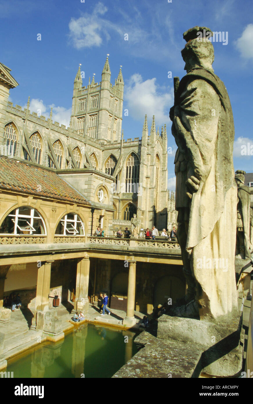 The Roman Baths, Bath, Avon, England, UK Stock Photo