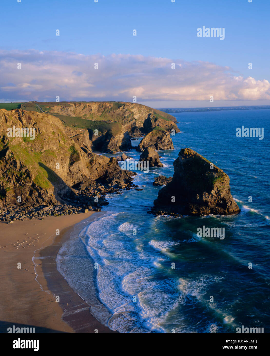 Bedruthan Steps, North Cornwall, England Stock Photo