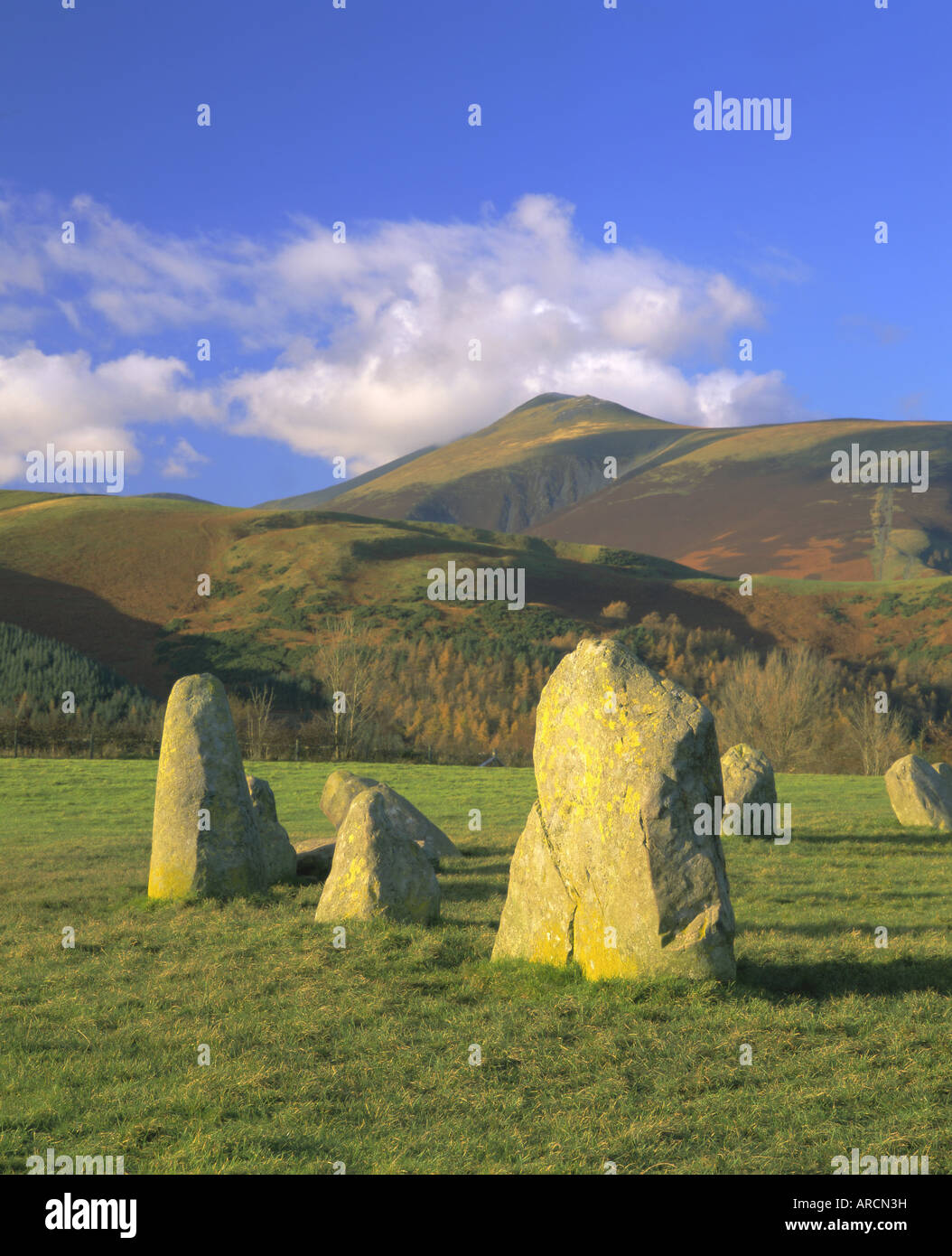 Castlerigg Stone Circle (The Druid's Circle), Lake District National Park, Cumbria, England, UK, Europe Stock Photo