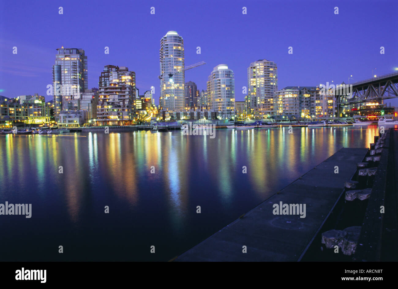 False creek in night vancouver hi-res stock photography and images - Alamy