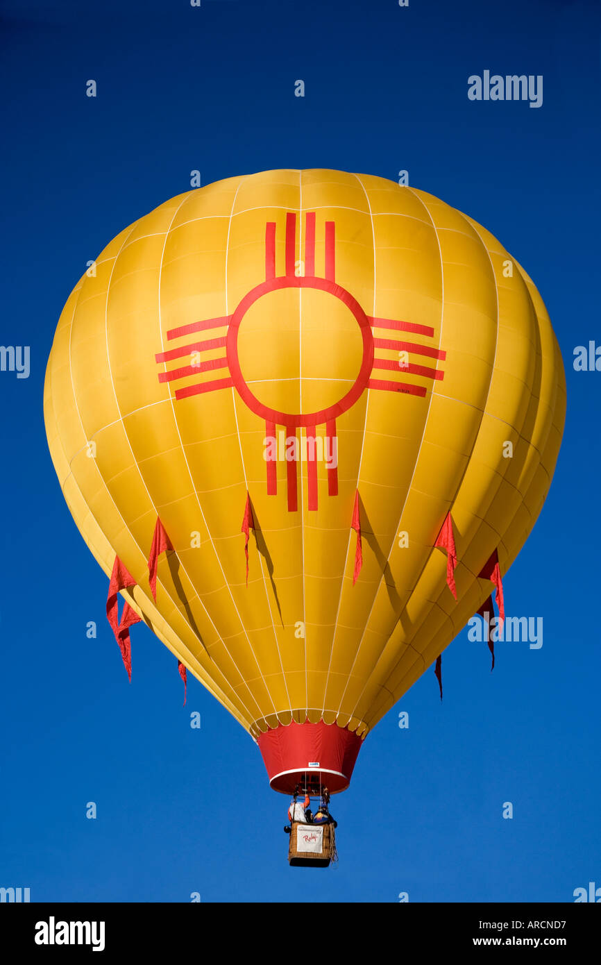 Hot Air Ballooning in New Mexico in the Zia Balloon Stock Photo