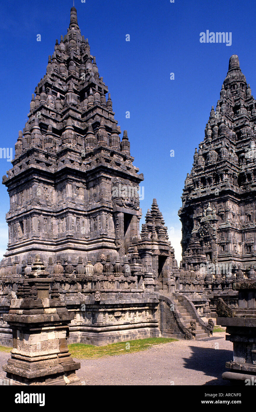Prambanan Hindu Temple Java  Indonesia Yogyakarta. Stock Photo