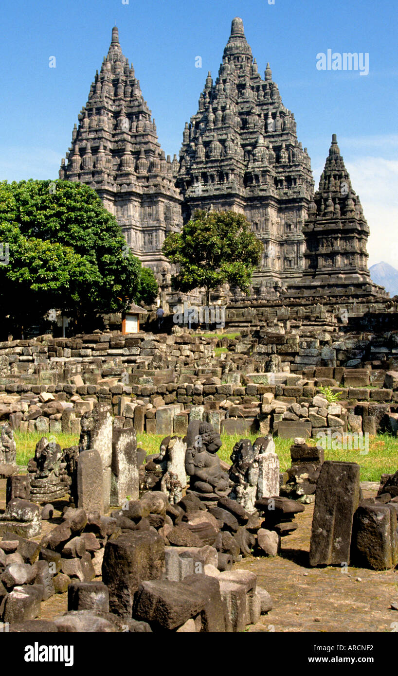 Prambanan Hindu Temple Java  Indonesia Yogyakarta. Stock Photo