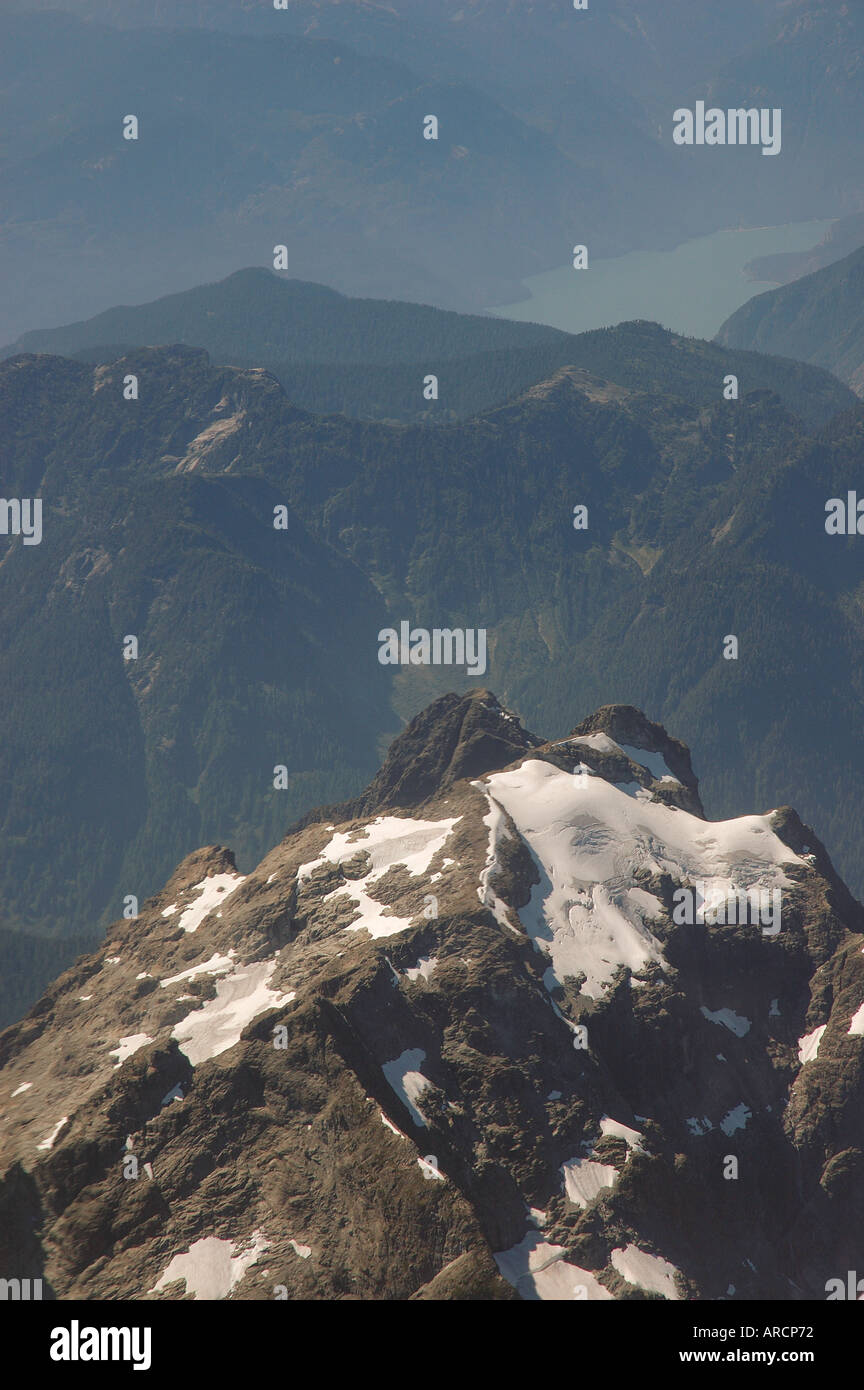 Aerial photo of Coast Mountains near Vancouver, British Columbia ...