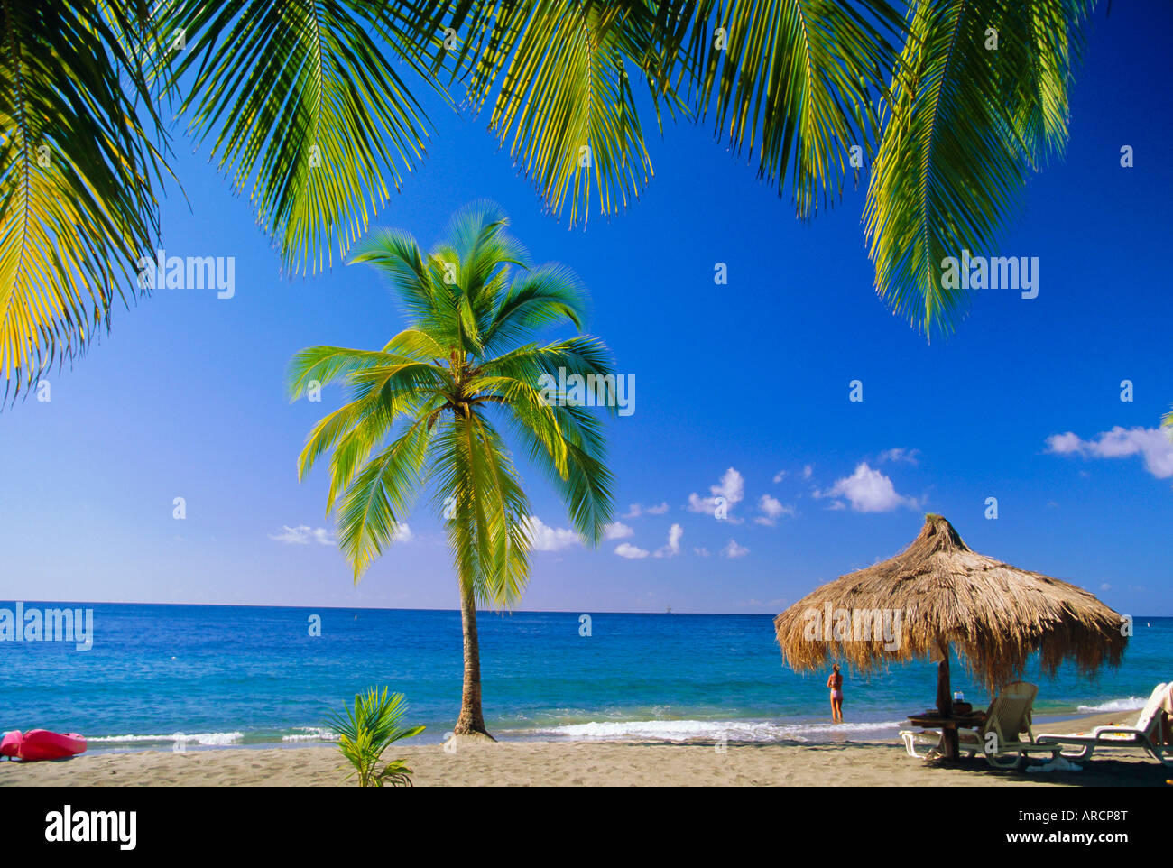 Anse Chastenet Beach, St. Lucia, Caribbean, West Indies Stock Photo