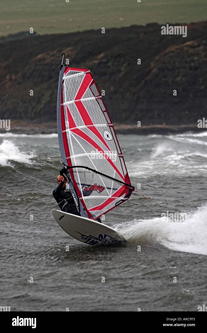 Windsurfing at Kimmeridge Bay, Dorset Stock Photo Alamy