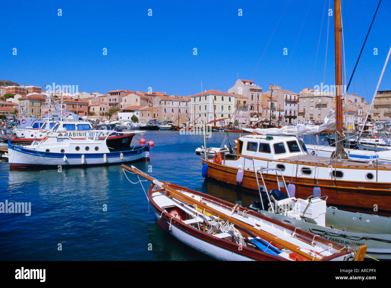 La Maddalena harbour, Sardinia, Italy, Europe Stock Photo