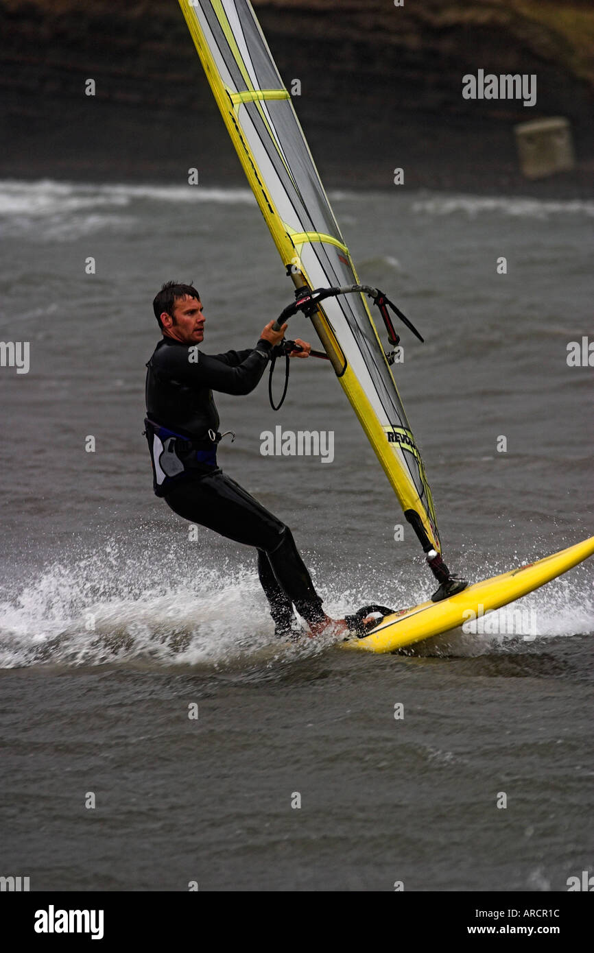 Windsurfing at Kimmeridge Bay, Dorset Stock Photo Alamy