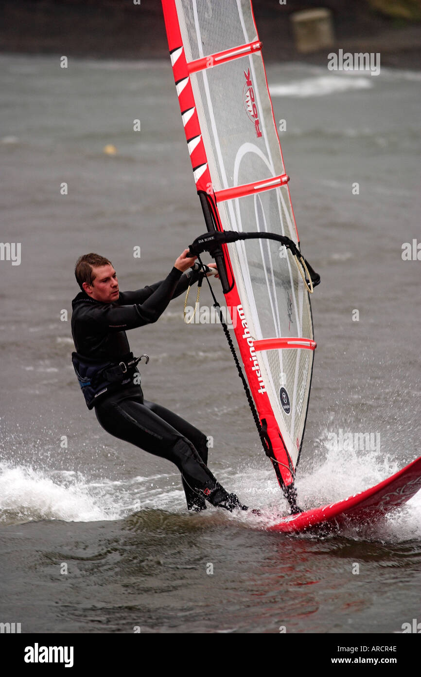 Windsurfing at Kimmeridge Bay, Dorset Stock Photo Alamy