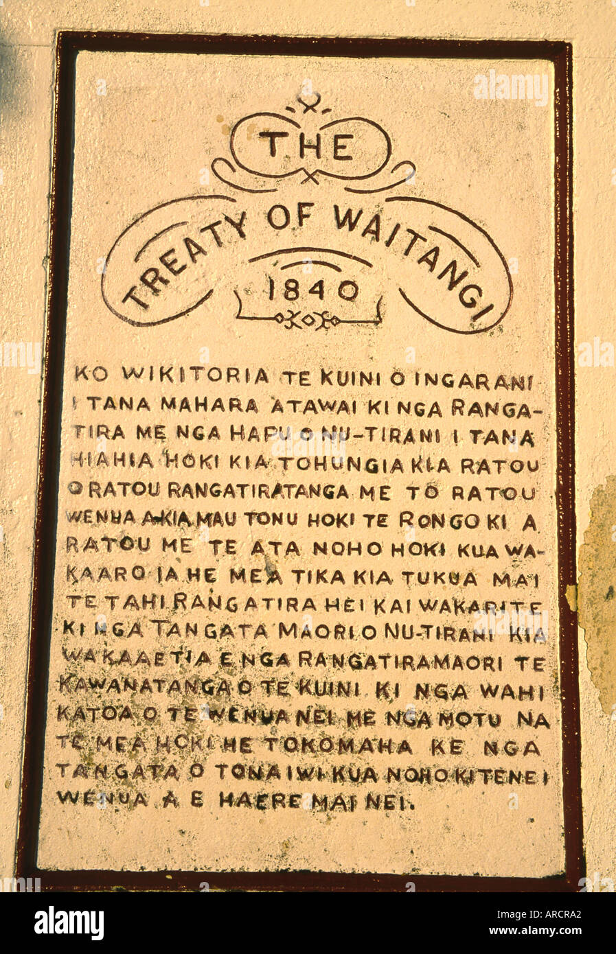 Treaty of Waitangi Stock Photo