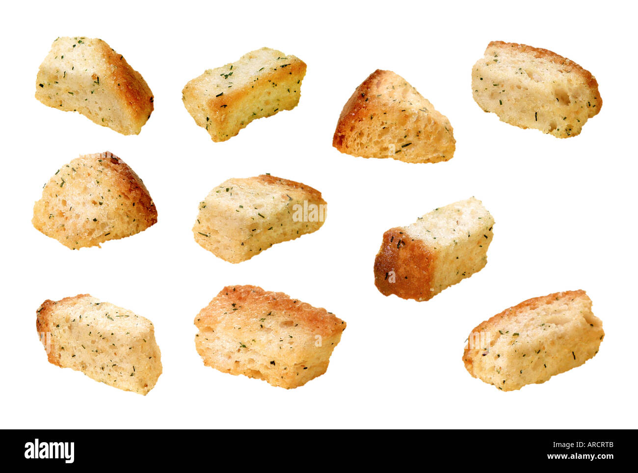 Croutons Isolated Stock Photo