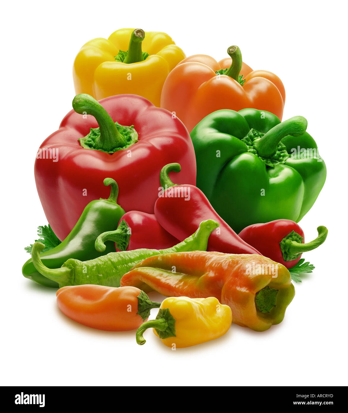 Pepper Group Isolated Stock Photo Alamy
