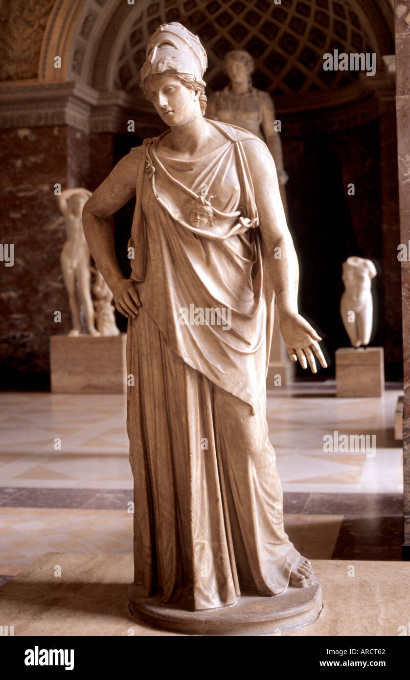 Athena greece goddess of civilization greek Stock Photo