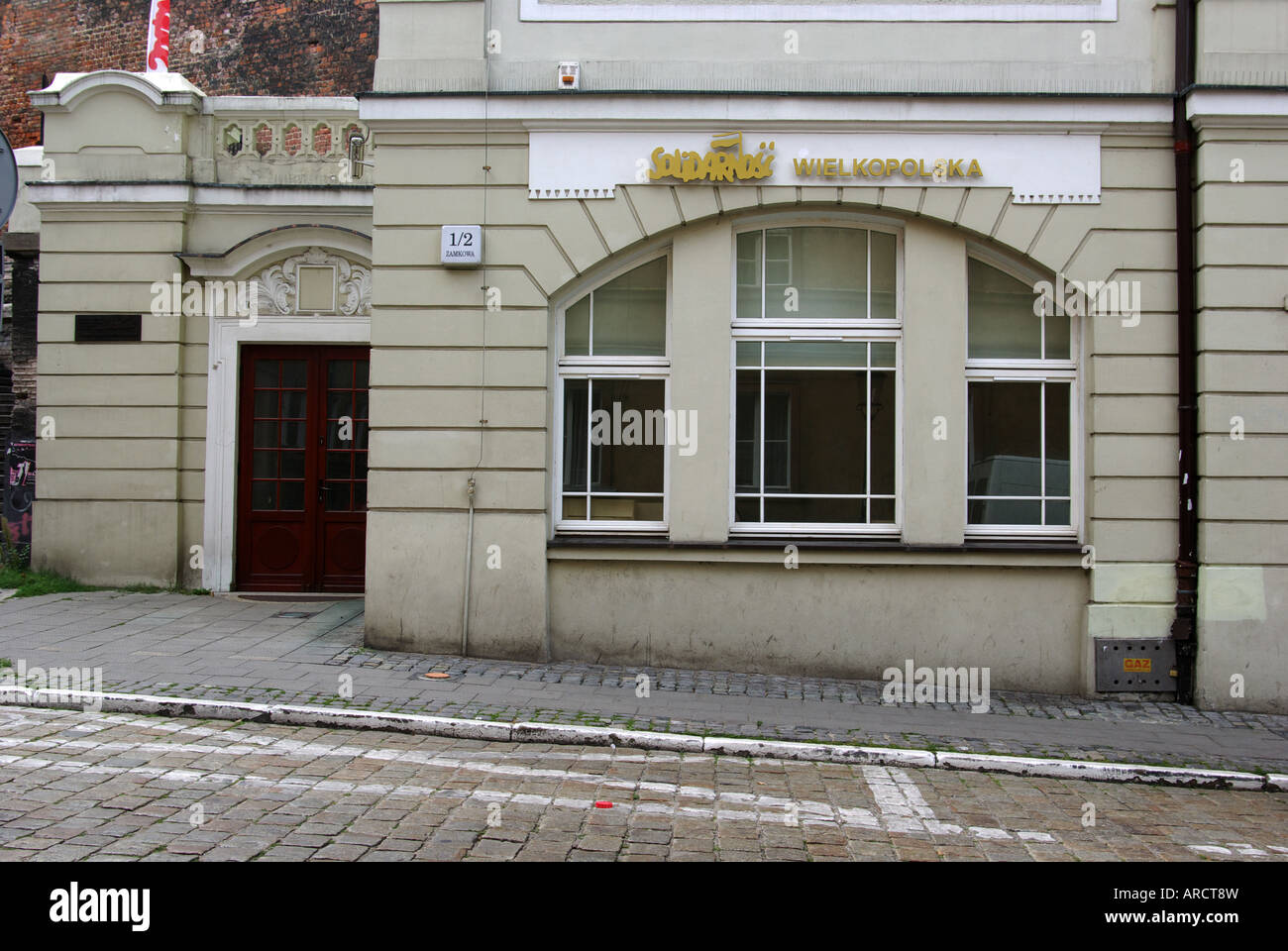 Front of Solidarity headquarters building in Poznan, Poland Stock Photo