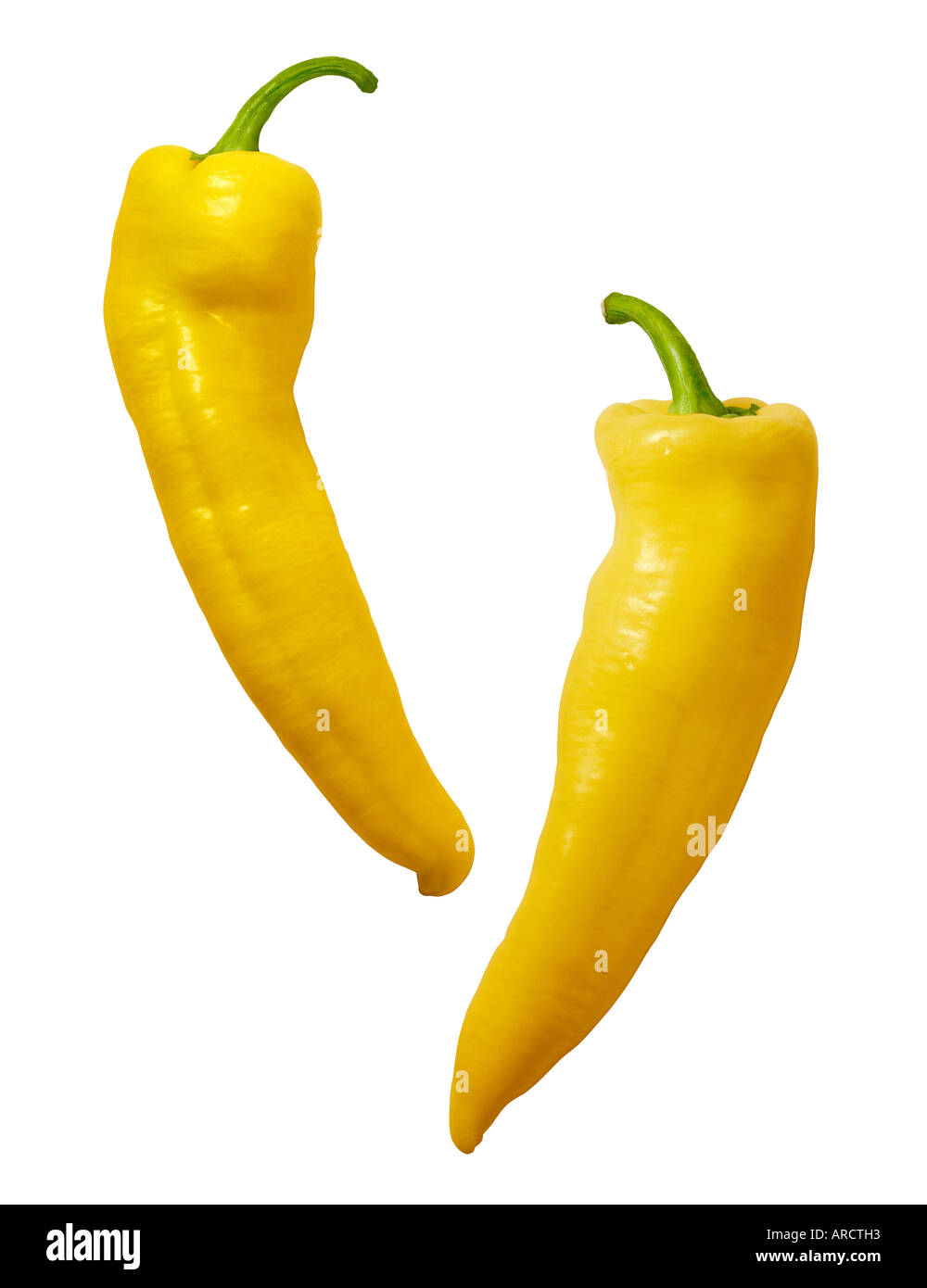 Yellow Hot Pepper Isolated Stock Photo