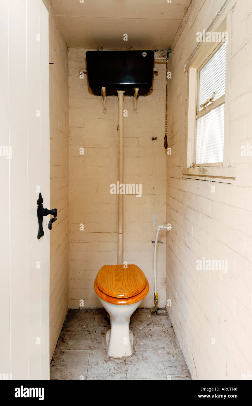 Old outside toilet Stock Photo Alamy