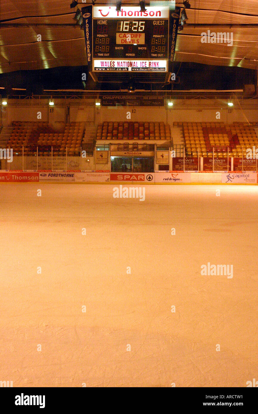 Interior National Ice Rink Cardiff South Wales UK Stock Photo Alamy