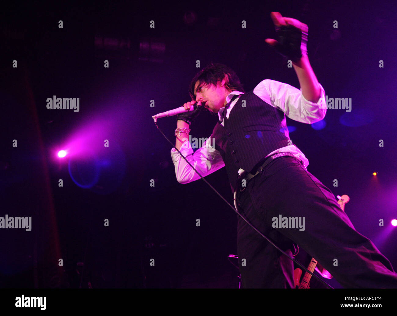 Lost Prophets Performing Cardiff International Arena South Wales Stock Photo