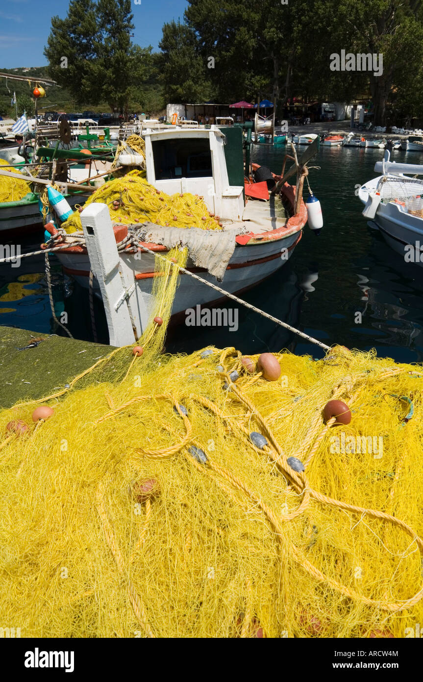 Fishing boats, Poli Bay, Ithaka, Greece, Europe Stock Photo Alamy
