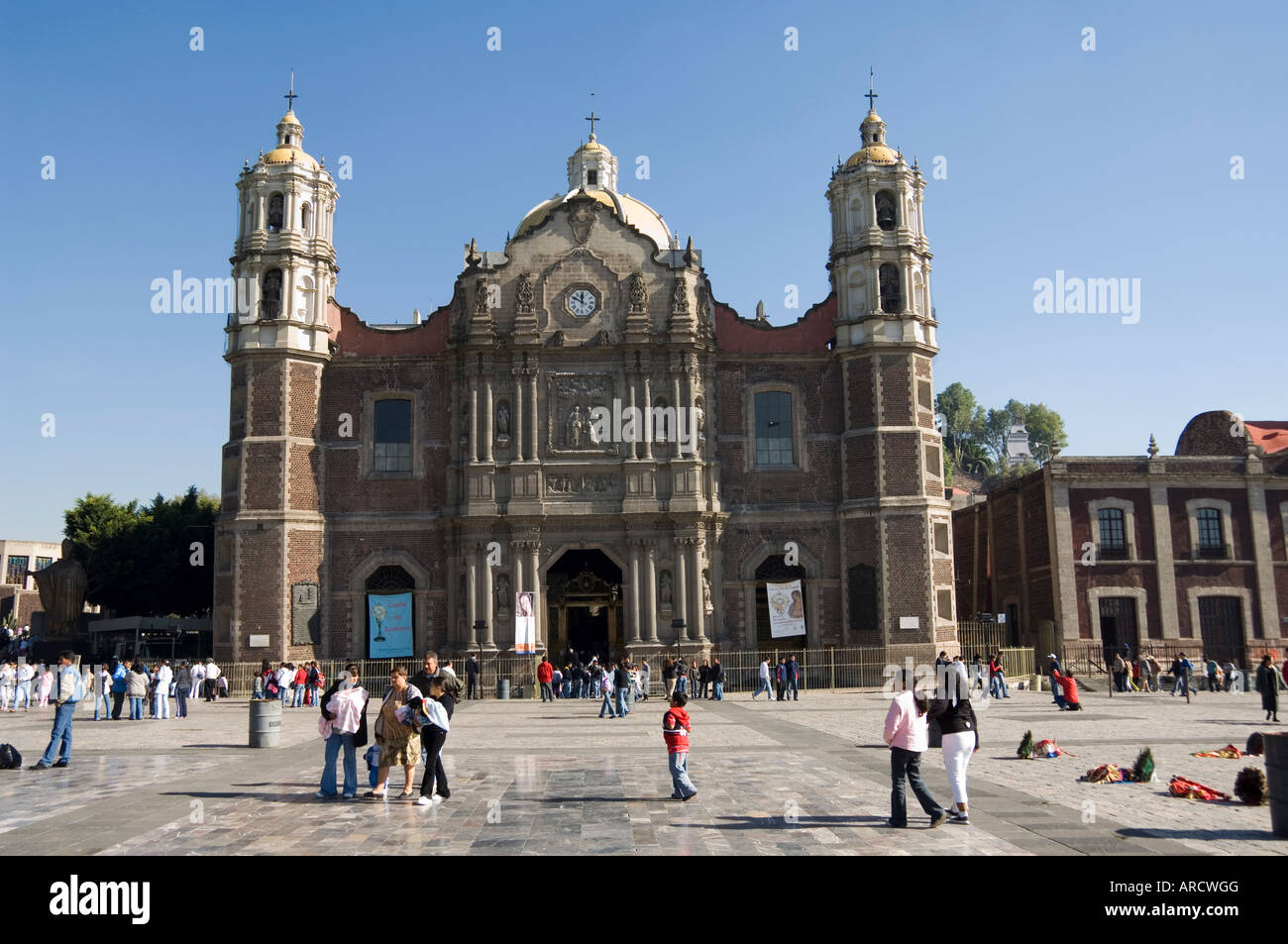 The Antigua Basilica adjacent to the Basilica de Guadalupe, Mexico City, Mexico, North America Stock Photo