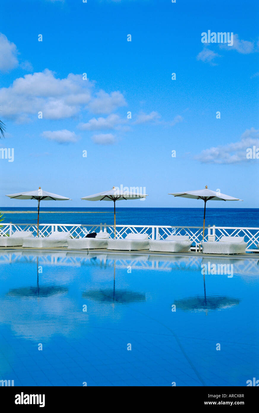 Swimming pool, Mauritius Stock Photo Alamy