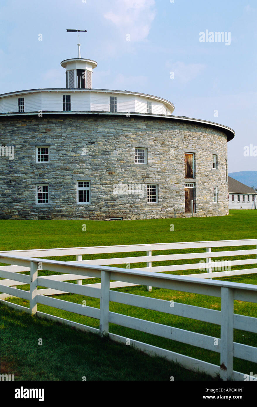 Round Stone Barn, Hancock Shaker Village, Massachusetts, USA Stock