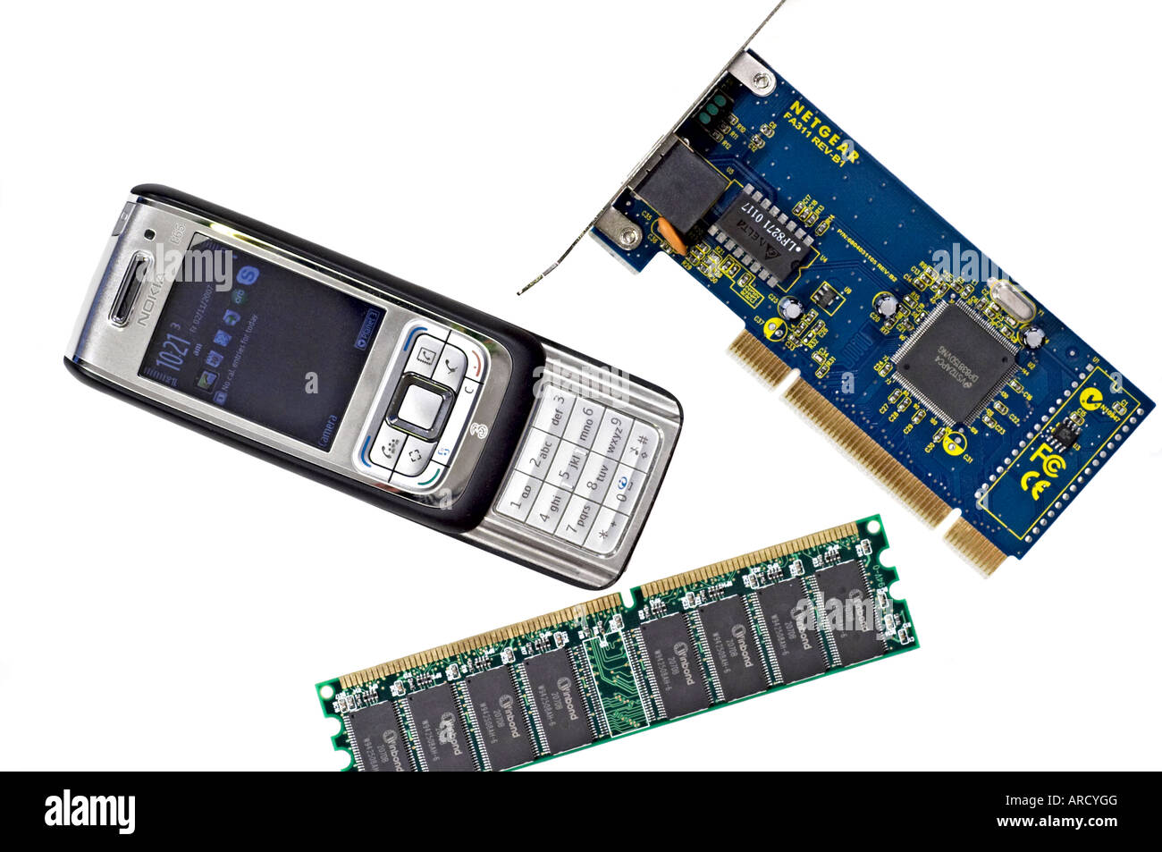 Cell Cellular Phone Memory Chip Network Card Stock Photo Alamy
