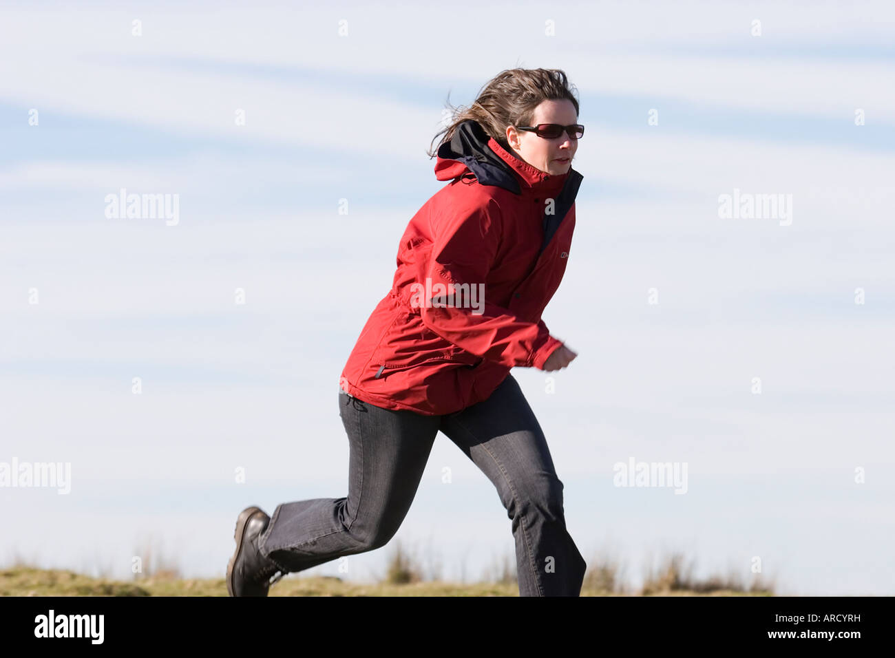 Running Girl Stock Photo